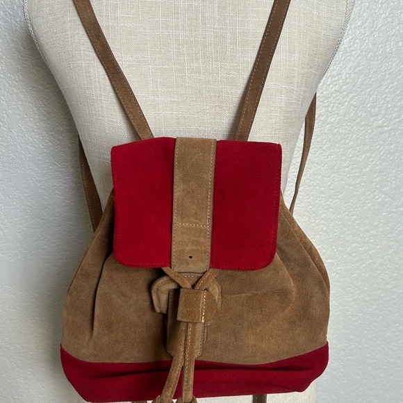 House of Harlow 1960 Red and Tan Backpack - Picture 1 of 12